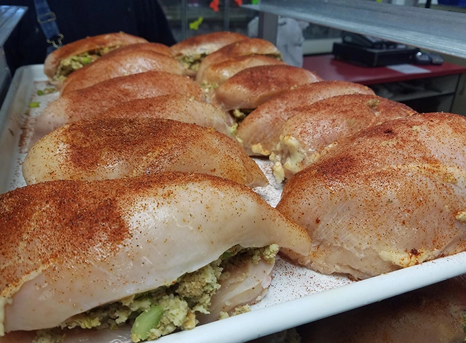 stuffed chicken - midstate meat company springfield il