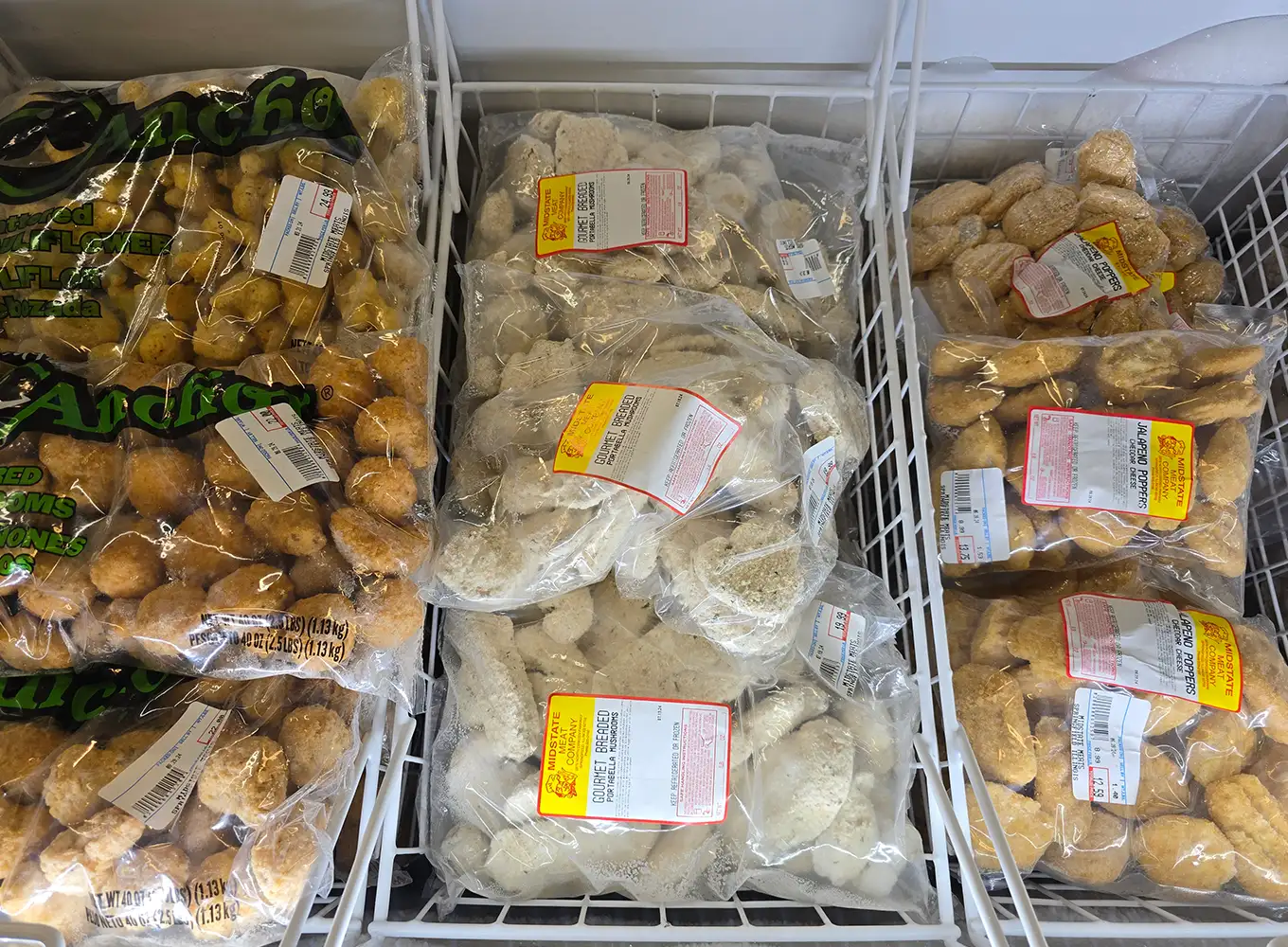 breaded mushrooms and jalapeno poppers - midstate meat company springfield il