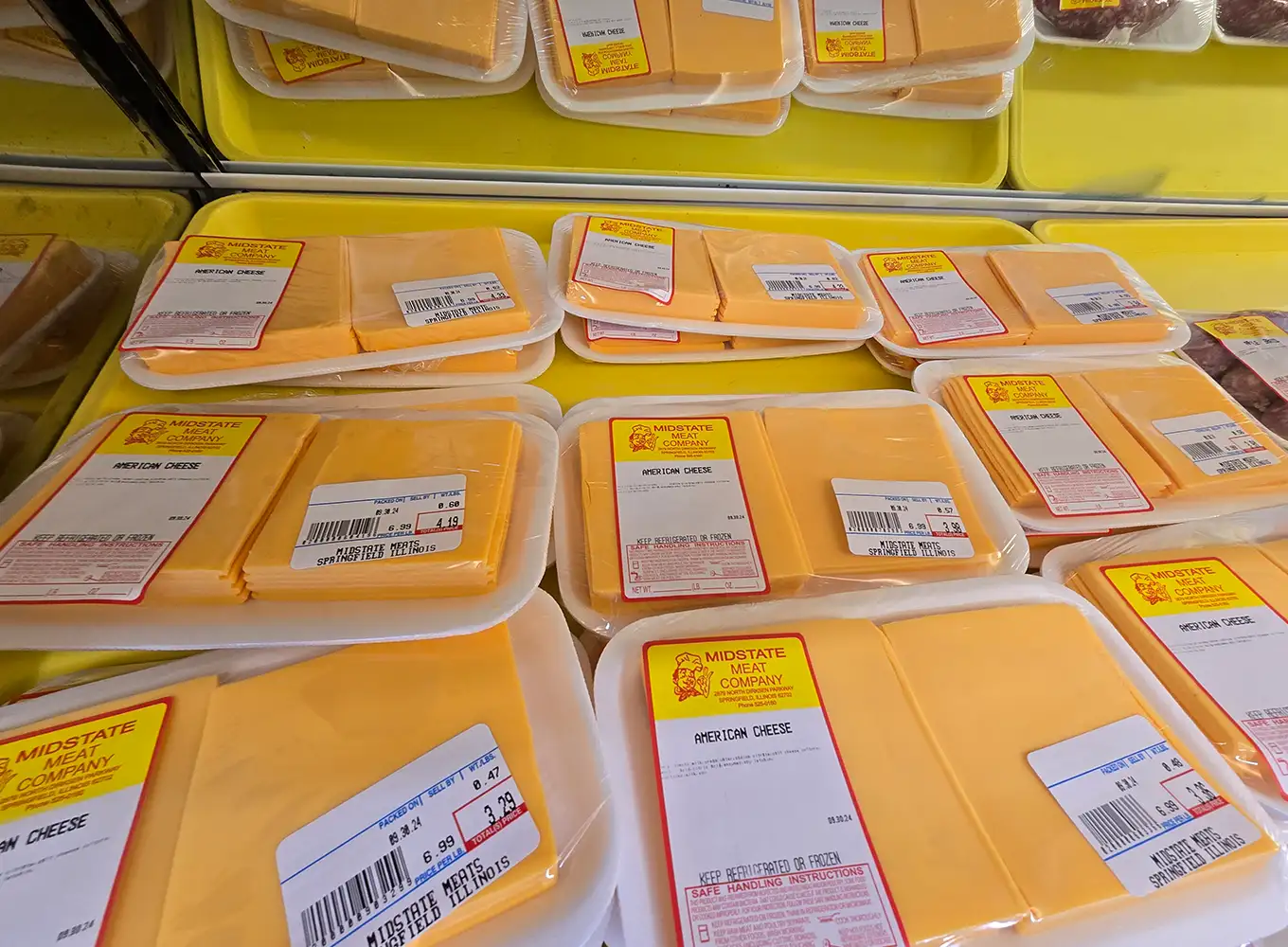 american cheese - midstate meat company springfield il